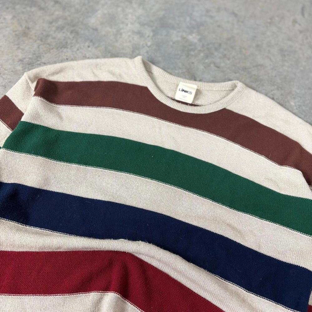 90s Grandpa Striped Sweater - Picture 2 of 5